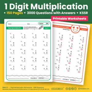 Printable 1 Digit Multiplication Math Printable Worksheets - Smakido