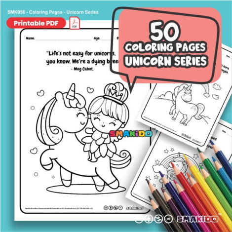 Unicorn Coloring Pages- SMK056-034-1
