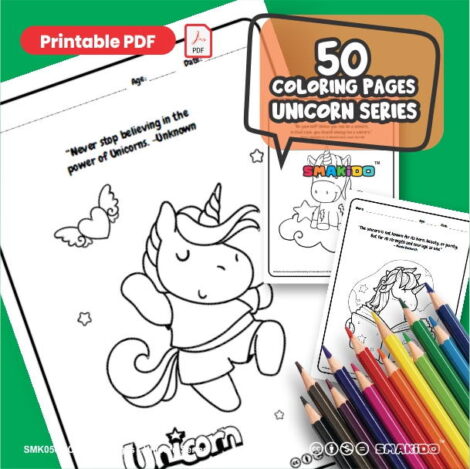 Printable Unicorn Coloring Pages For Kids- 50 pages [ PDF ] - Smakido